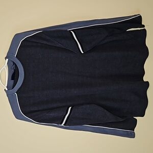 Vtg OTB Y2K Blue Color Block Shirt